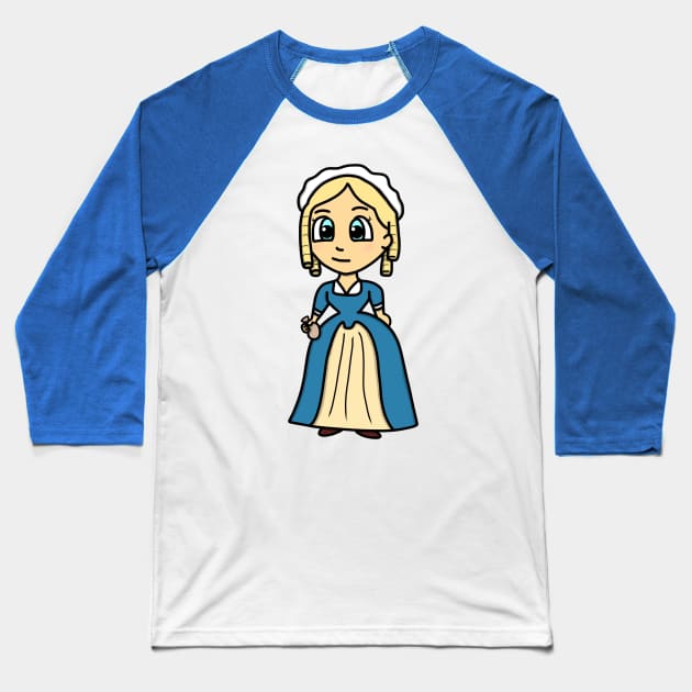 Chibi Elizabeth Maxwell Steele (Large Print) Baseball T-Shirt by Aeriskate